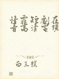 情霏短剧在线观看高清电视剧推荐