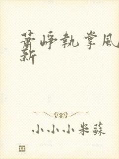 萧峥执掌风云最新