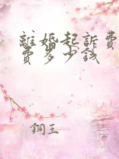 离婚起诉费律师费多少钱