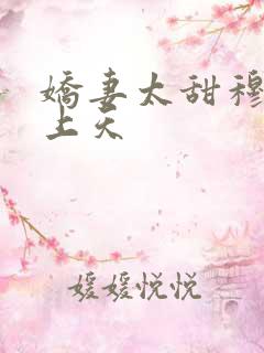 娇妻太甜穆少宠上天