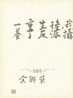 一重生后,我娇养了反派摄政王