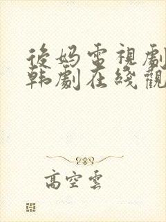 后妈电视剧高清韩剧在线观看