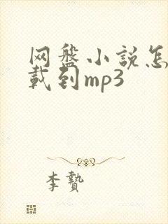 网盘小说怎么下载到mp3