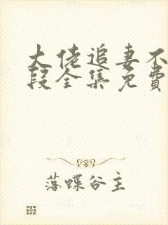 大佬追妻不择手段全集免费阅读