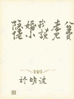 隐婚我老公是大佬小说免费阅读