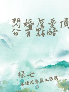 闪婚厚爱顶级老公有点酷