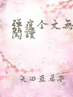 弹痕全文无删减阅读