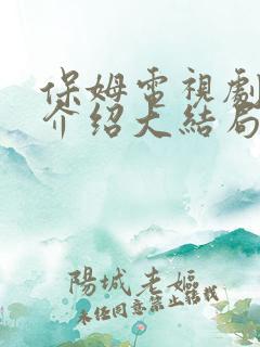 保姆电视剧剧情介绍大结局