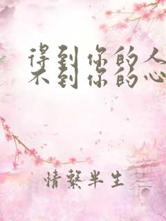 得到你的人却得不到你的心是什么歌