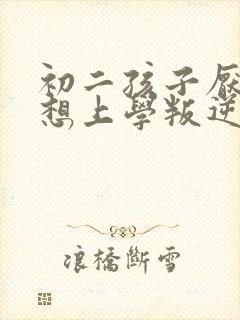 初二孩子厌学不想上学叛逆怎么办