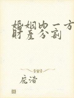 婚姻内一方出轨财产分割