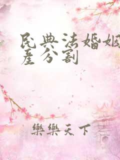 民典法婚姻法财产分割