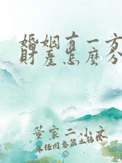 婚姻有一方出轨财产怎么分割