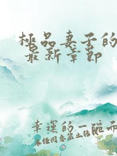 极品妻子的秘密 最新章节