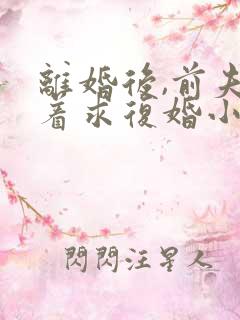 离婚后,前夫哭着求复婚小说免费阅读