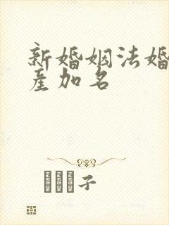 新婚姻法婚前房产加名