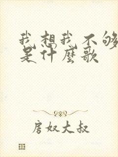 我想我不够爱你是什么歌