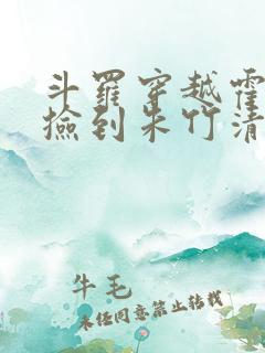 斗罗穿越霍雨浩捡到朱竹清