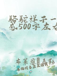 骆驼祥子一读后感500字左右