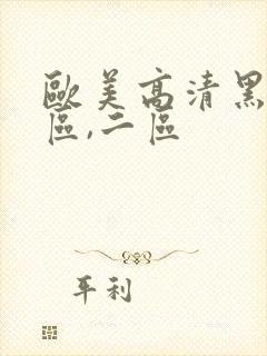 欧美高清黑人一区,二区