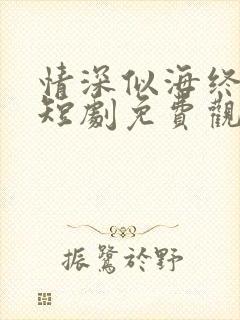 情深似海终成空短剧免费观看