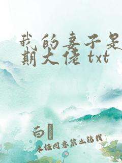 我的妻子是大乘期大佬 txt