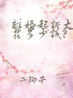 离婚起诉大概要花多少钱?