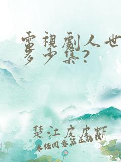 电视剧人世间共多少集?