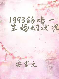 1993的鸡一生婚姻状况