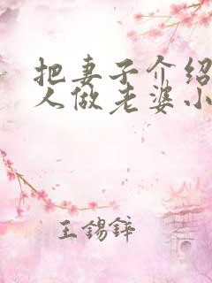 把妻子介绍给别人做老婆小说