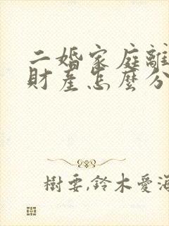 二婚家庭离婚,财产怎么分割