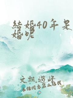 结婚40年是啥婚呢
