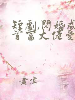 短剧,闪婚成宠首富大佬爱上我