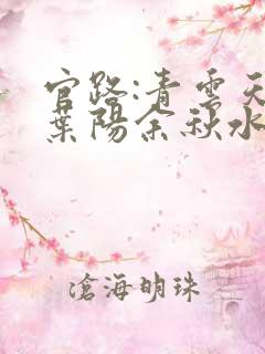 官路:青云天骄叶阳余秋水最新章节在线阅