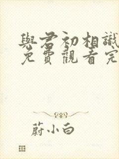 与君初相识短剧免费观看完整版高清