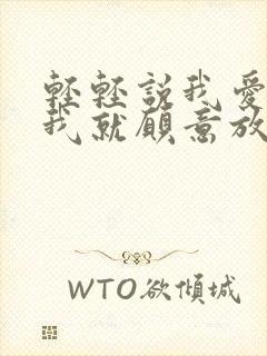 轻轻说我爱你,我就愿意放下一切向你奔去