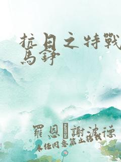 抗日之特战兵王马铮