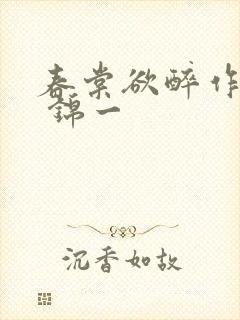 春棠欲醉作者: 锦一