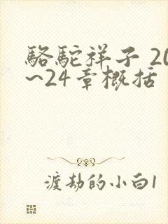 骆驼祥子 20~24章概括