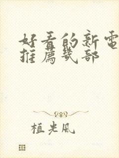 好看的新电视剧推荐几部