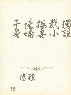 千亿总裁独宠替身娇妻小说阅读