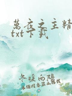 万夜之主精校版txt下载