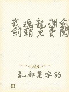 武魂龙渊剑我成剑鞘免费阅读最新章节