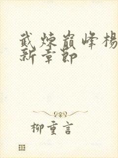 武炼巅峰杨开最新章节