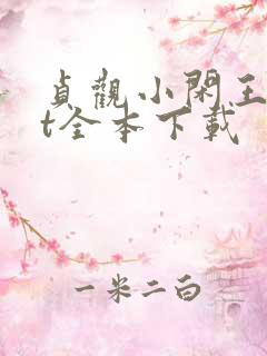 贞观小闲王txt全本下载