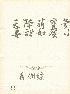 天降萌宝爹地宠妻甜如蜜 小说