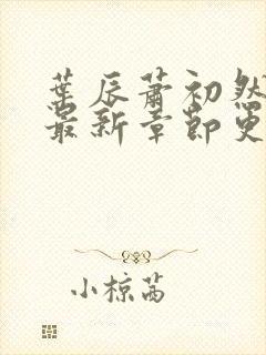 叶辰萧初然最快最新章节更新