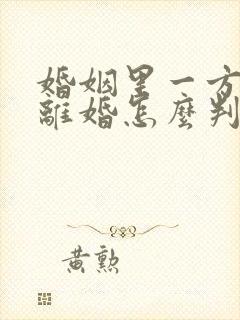 婚姻里一方出轨离婚怎么判