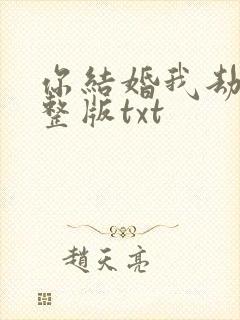 你结婚我劫婚完整版txt