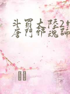斗罗大陆2绝世唐门邪魂师